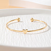 Heart Alloy Cuff Bangles for Women WG45AE5-13-1
