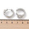 Brass Clear Cubic Zirconia Hoop Earrings EJEW-Q016-03P-2