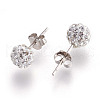 Sexy Valentines Day Gifts for Her 925 Sterling Silver Austrian Crystal Rhinestone Ball Stud Earrings Q286J011-3