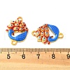 Alloy Royal Blue Enamel Connector Charms FIND-U033-02G-3