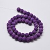 Natural Lava Rock Round Bead Strands G-I124-8mm-08-3