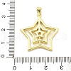 Rack Plating Brass Micro Pave Cubic Zirconia Pendants KK-D359-30G-3