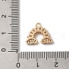 Brass Micro Pave Clear Cubic Zirconia Pendants KK-C062-060G-3