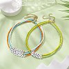 5Pcs 5 Style Glass & Plastic Word Beaded Necklaces Set NJEW-JN04316-6