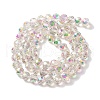 Half Rainbow Plated Electroplate Beads Strands EGLA-H104-08A-HR02-2