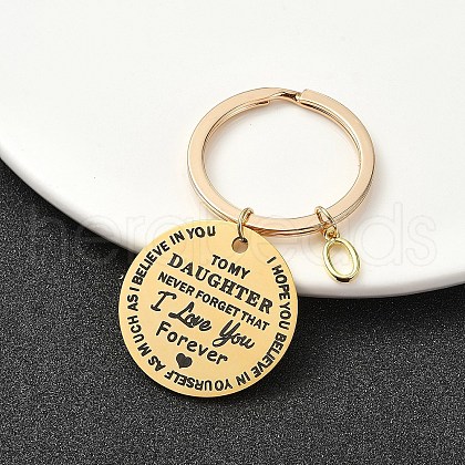 Valentine's Day Brass & 201 Stainless Steel Keychain KEYC-YW00097-15-1