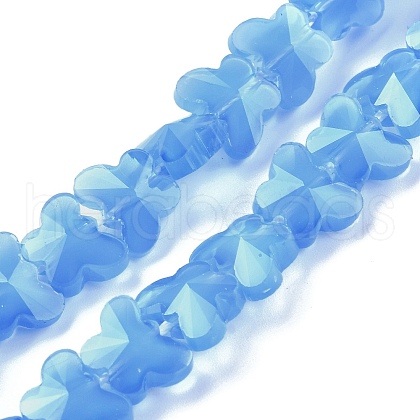 Imitation Jade Glass Beads Strands EGLA-L045-I-A01-1
