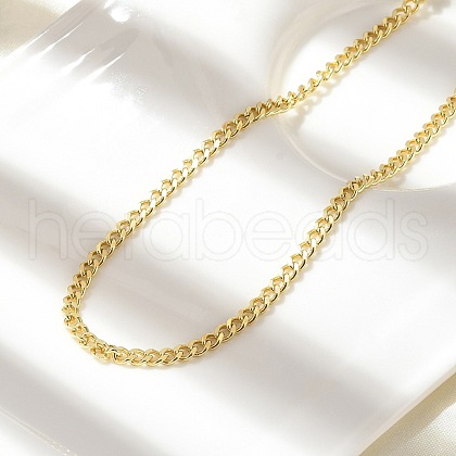 Brass Twisted Chain Necklaces NJEW-A042-07G-1