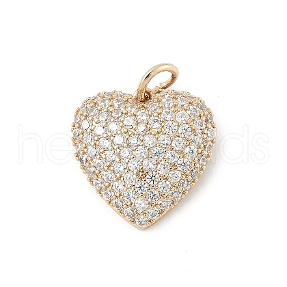 Brass Micro Pave Cubic Zirconia Pendants KK-Z107-15G-03-1