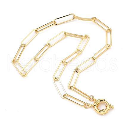 304 Stainless Steel Paperclip Chain Necklaces X-NJEW-JN03066-01-1