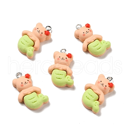Opaque Resin Pendants RESI-G043-E01-1