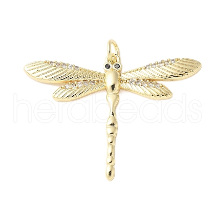 Brass Micro Pave Cubic Zirconia Pendants KK-D357-07D-G-1