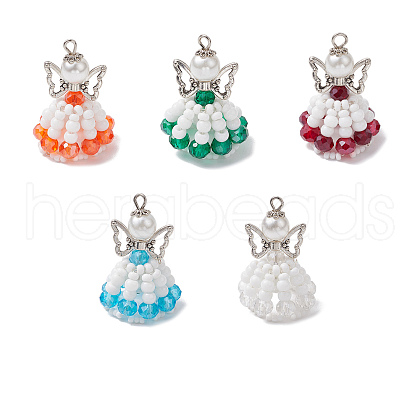 Handmade Seed Beads Pendants PALLOY-MZ00400-1