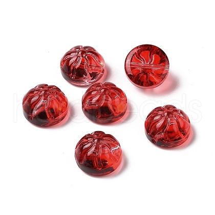 Transparent Spray Painted Glass Beads GLAA-I050-09B-1