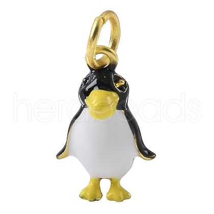 Brass Enamel Pendants KK-D350-01B-1