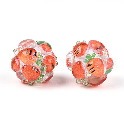 Fruit Round Resin Beads RESI-T059-03H-1