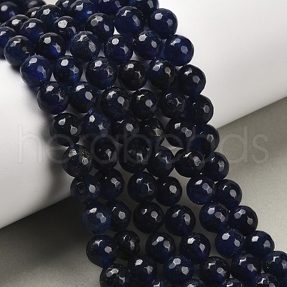 Natural White Jade Bead Strands G-R346-8mm-04-1