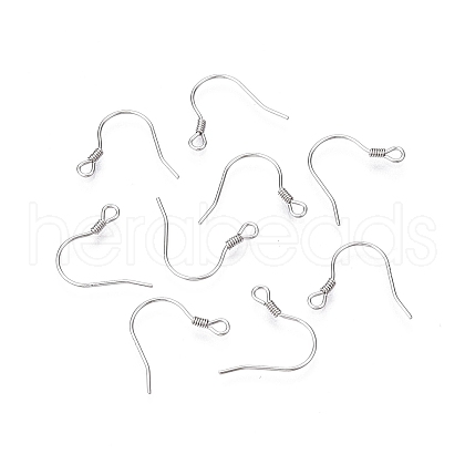 Anti-Tarnish Rhodium Plated 925 Sterling Silver Earring Hooks STER-N016-30P-1