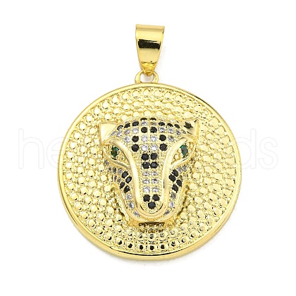 Brass Micro Pave Cubic Zirconia Pendants KK-K354-11B-G-1