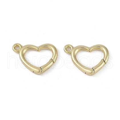 Brass Spring Gate Rings KK-Z078-06G-1