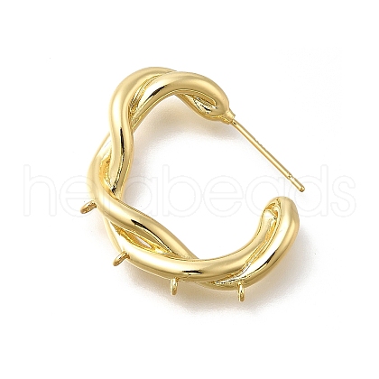 Brass Earring Finding KK-U061-08G-1
