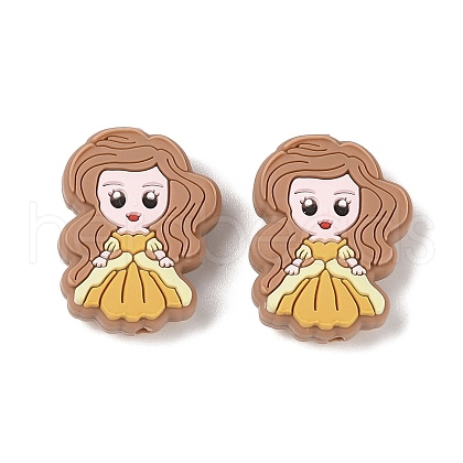 Princess Food Grade Silicone Focal Beads SIL-A008-05C-1