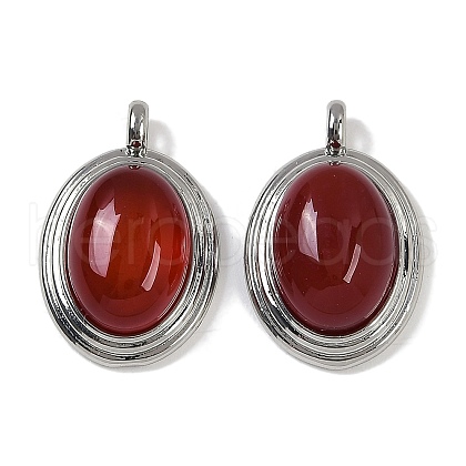 Natural Carnelian(Dyed & Heated) Pendants KK-P283-54P-01-1
