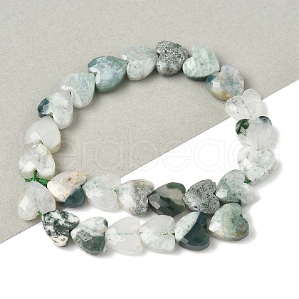 Natural Tree Agate Beads Strands G-D316-B07-1