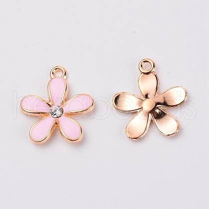 Zinc Alloy Enamel Flower Pendant ENAM-TAC0007-14A-1