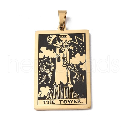 201 Stainless Steel Pendant STAS-B033-01G-16-1
