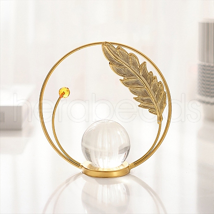 European Style Home Decoration TV Cabinet Creative Decoration Living Room Entrance Light Luxury Desktop Iron Art Crystal Ball Decoration PW-WG6340E-02-1