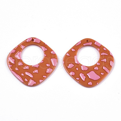 Opaque Printed Acrylic Pendants MACR-N011-004-D03-1