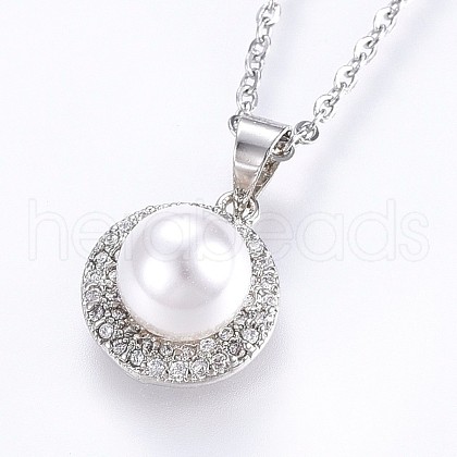 304 Stainless Steel Pendant Necklaces X-NJEW-H486-16P-1