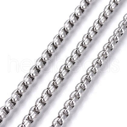 304 Stainless Steel Box Chains STAS-P219-23-E-1