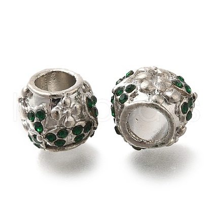 Rack Plating Alloy European Beads FIND-H005-22P-02-1