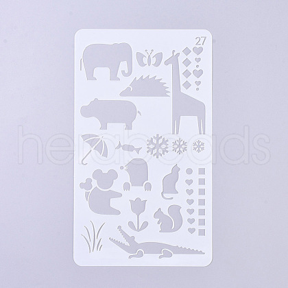 Plastic Reusable Drawing Painting Stencils Templates DIY-G027-G27-1