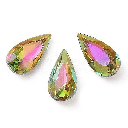 Glass Rhinestone Cabochons RGLA-L029-04C-VRLA-1