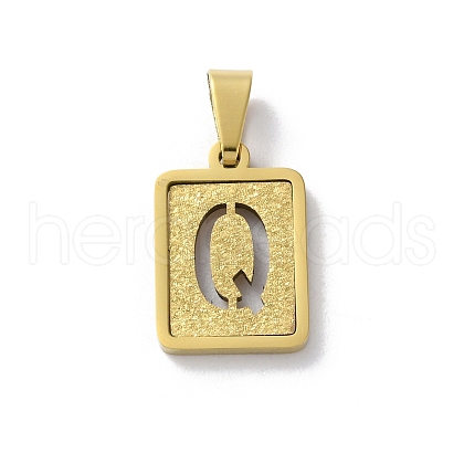 304 Stainless Steel Alphabet Pendants STAS-S152-01G-Q-1