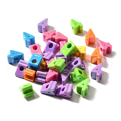 UV Plating Opaque Acrylic Beads SACR-Z007-02E-1