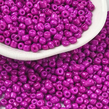 Baking Paint Glass Seed Beads SEED-S002-K21-1