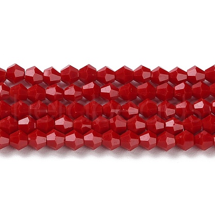 Opaque Solid Color Imitation Jade Glass Beads Strands GLAA-F029-P4mm-01-1