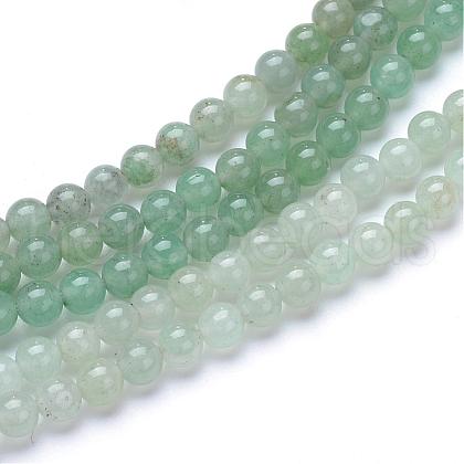 Natural Green Aventurine Bead Strands G-R412-15-10mm-1