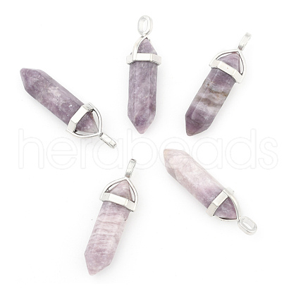 Natural Charoite Double Terminated Pointed Pendants X-G-F295-05L-1