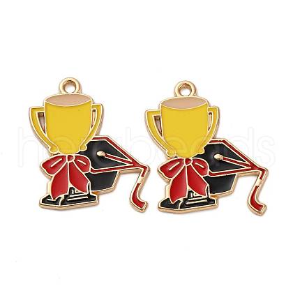 Graduation Season Alloy Enamel Pendants ENAM-V002-01J-KCG-1