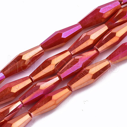 Electroplate Glass Beads Strands X-EGLA-S194-03A-A03-1