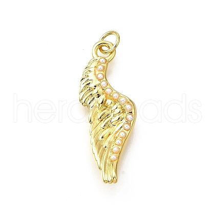 ABS Plastic Pearl Pendants KK-V011-43G-1