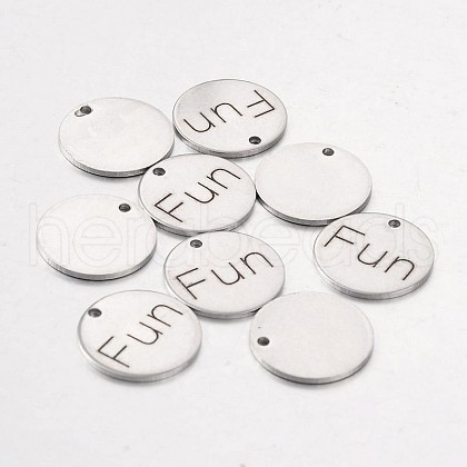 Non-Tarnish Stainless Steel Pendants STAS-O078-C09-1