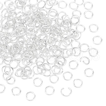   220Pcs 925 Sterling Silver Open Jump Rings STER-PH0001-49-1