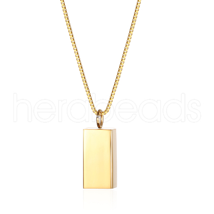 Stainless Steel Geometric Cube Pendant Necklace for Women's Daily Wear QQ0405-1-1