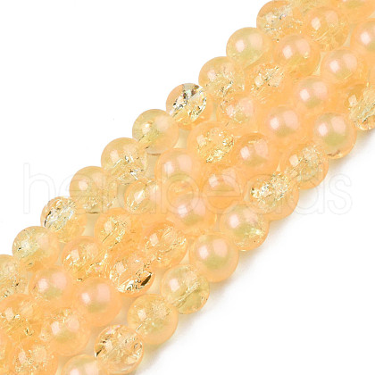 Translucent Crackle Glass Beads Strands CCG-T003-01F-1